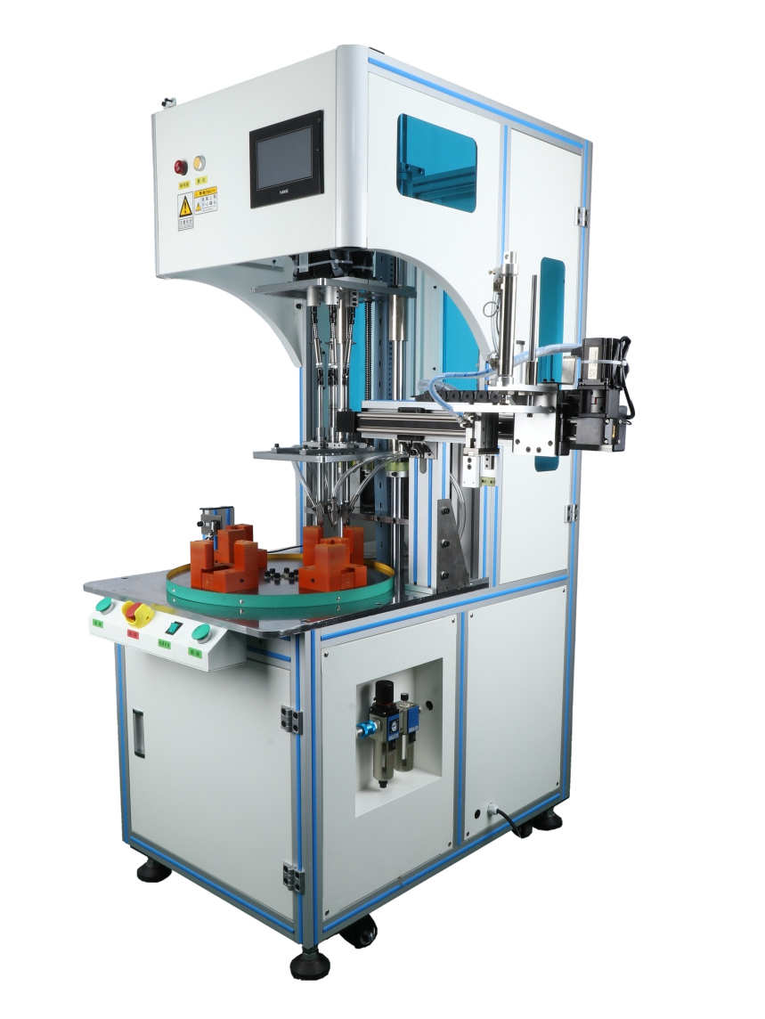 Multi-Axis Turntable Machine with Unloading Robot